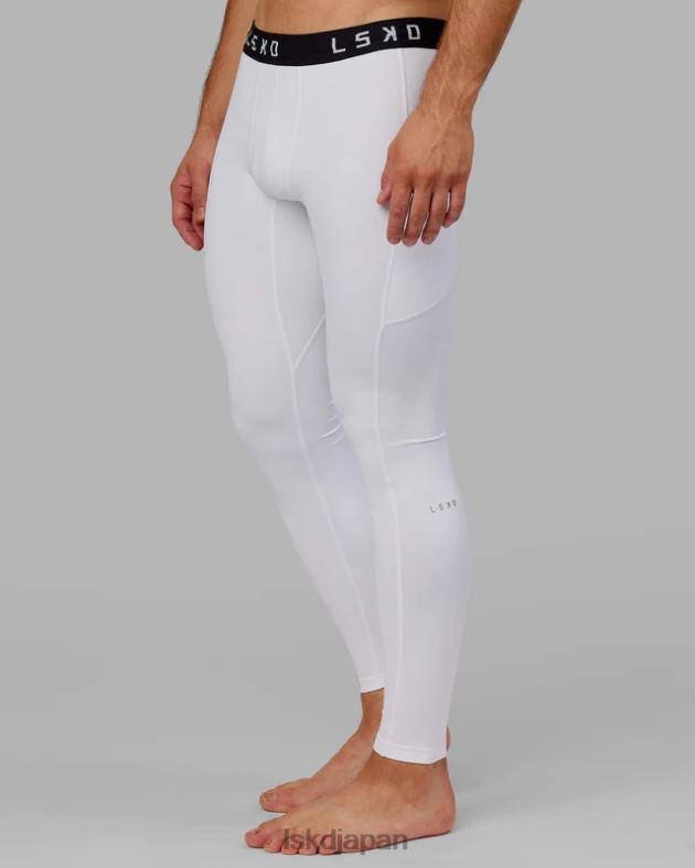 全長をタイトに実行 - ホワイト LSKD 男性 衣服 082HP1149