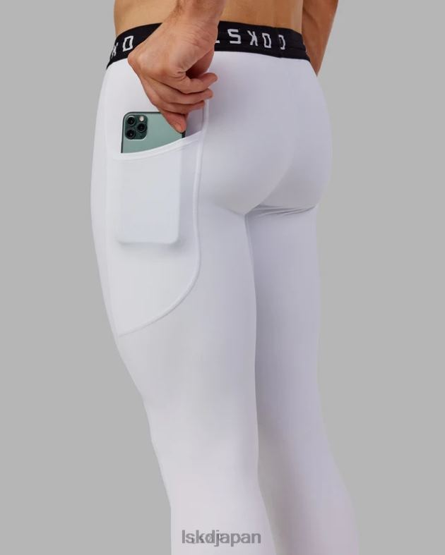 全長をタイトに実行 - ホワイト LSKD 男性 衣服 082HP1149