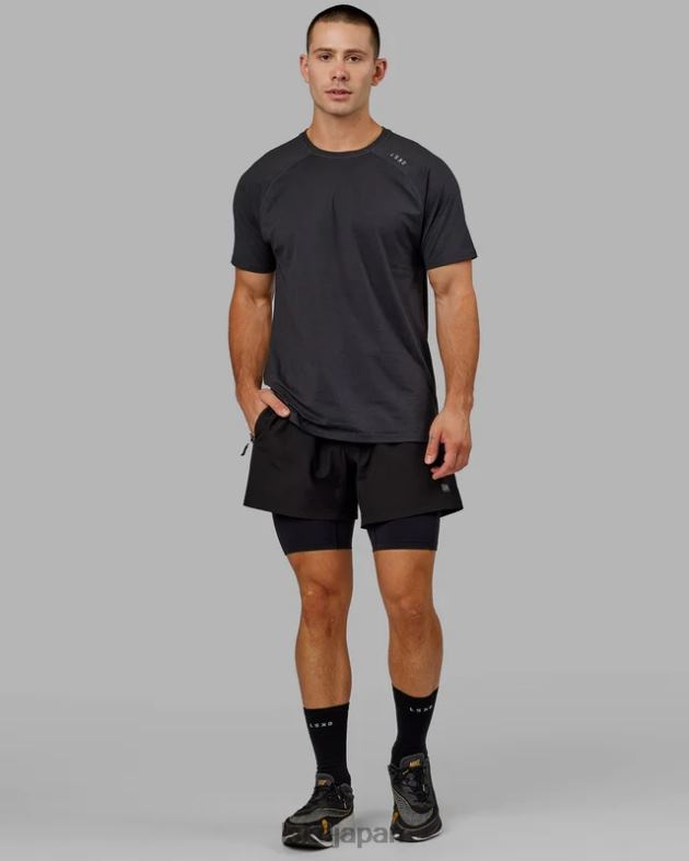 ショートタイトを実行 - 黒 LSKD 男性 衣服 082HP1150