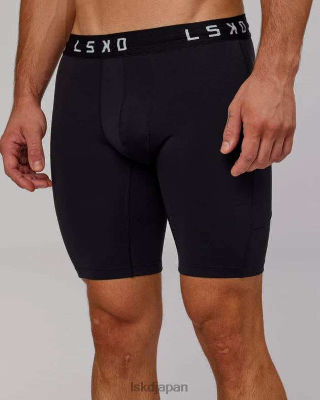ショートタイトを実行 - 黒 LSKD 男性 衣服 082HP1150