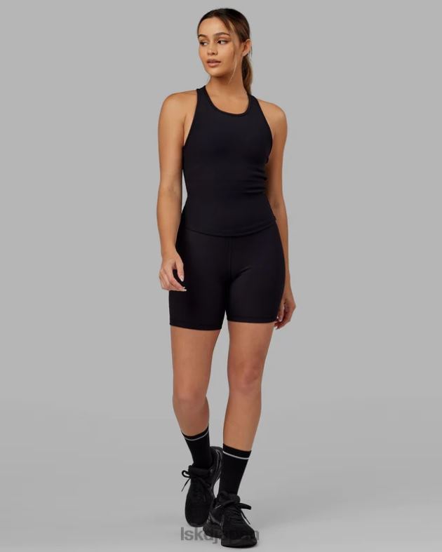 フロー リブ シェルフ ブラ パフォーマンス タンク - ブラック LSKD 女性 衣服 082HP125