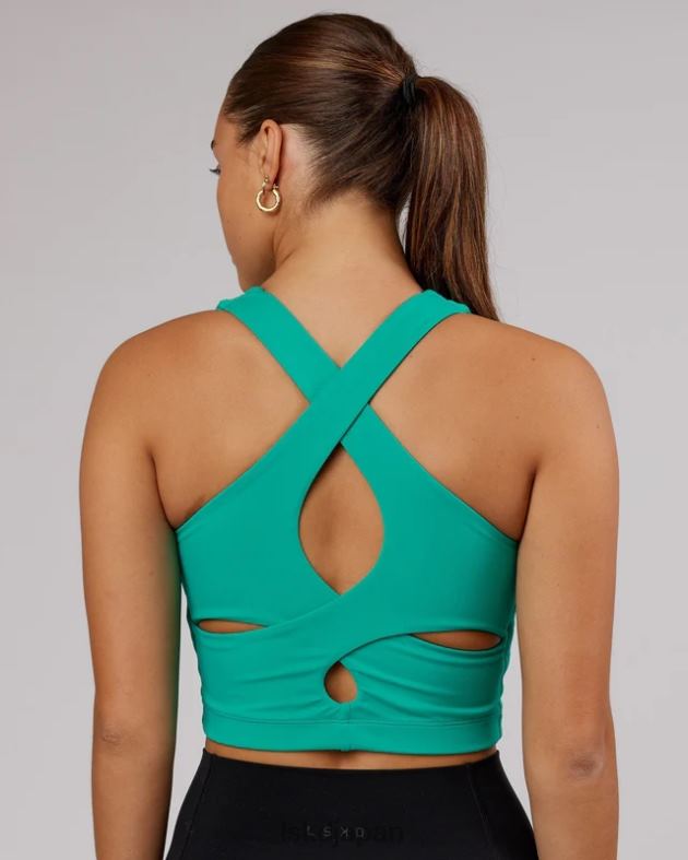 ステータス アクティブ タンク シェルフ ブラ付き - ハイパー ティール LSKD 女性 衣服 082HP185