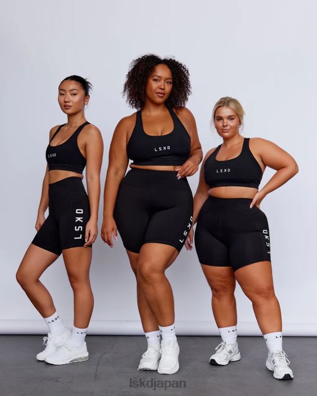 レップ スポーツブラ スモールロゴ - ブラックホワイト LSKD 女性 衣服 082HP29