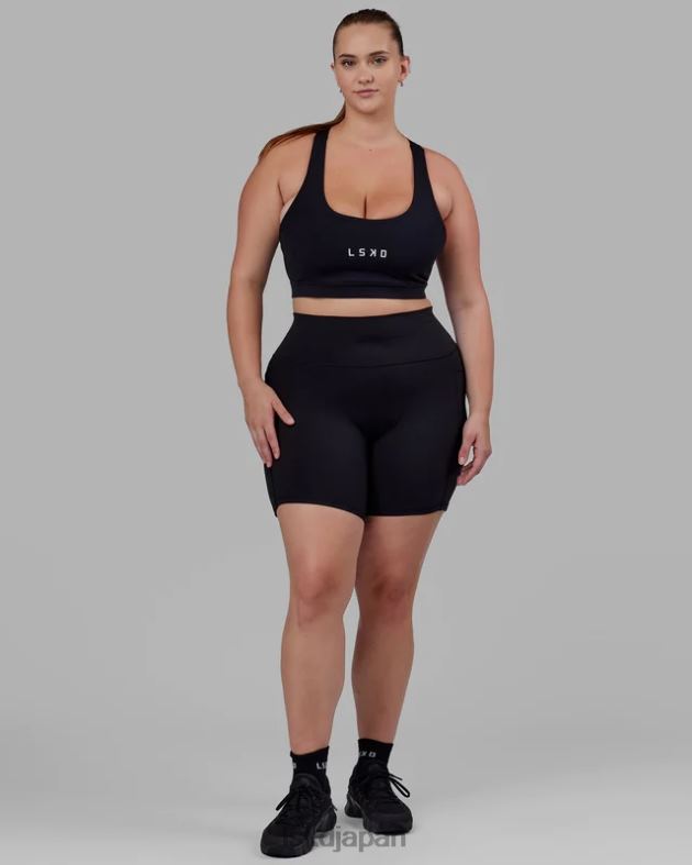 レップ スポーツブラ スモールロゴ - ブラックホワイト LSKD 女性 衣服 082HP29