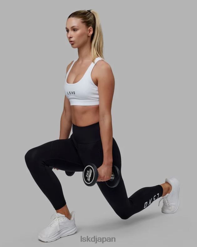 レップ スポーツブラ スモールロゴ - ホワイトブラック LSKD 女性 衣服 082HP32