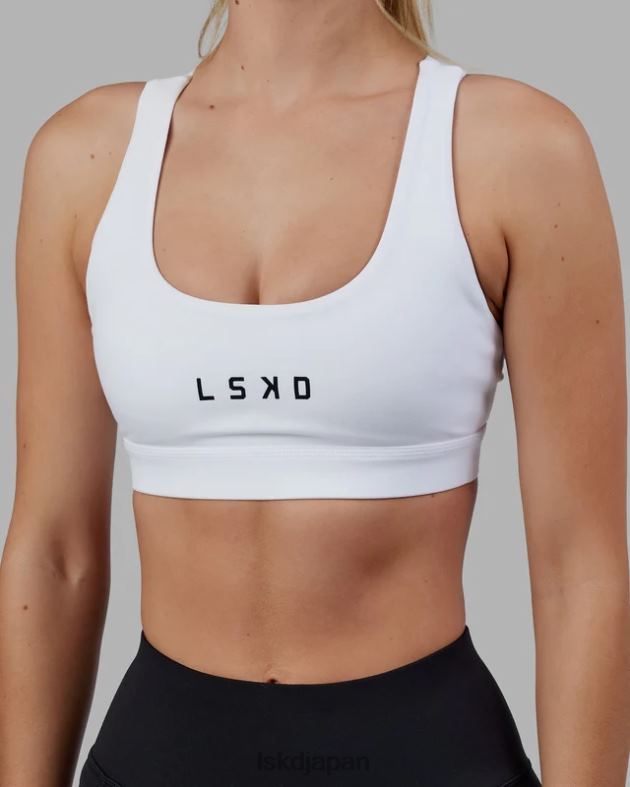 レップ スポーツブラ スモールロゴ - ホワイトブラック LSKD 女性 衣服 082HP32