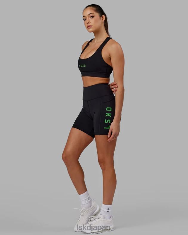 レップ スポーツブラ スモールロゴ - ブラックアップルミント LSKD 女性 衣服 082HP33