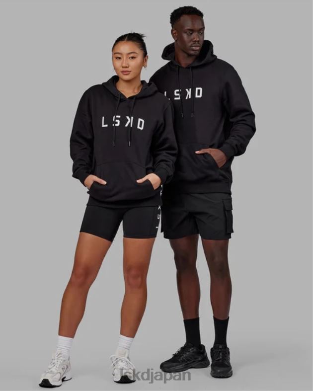 ストラクチャーパーカー - ブラックホワイト LSKD ユニセックス 衣服 082HP340