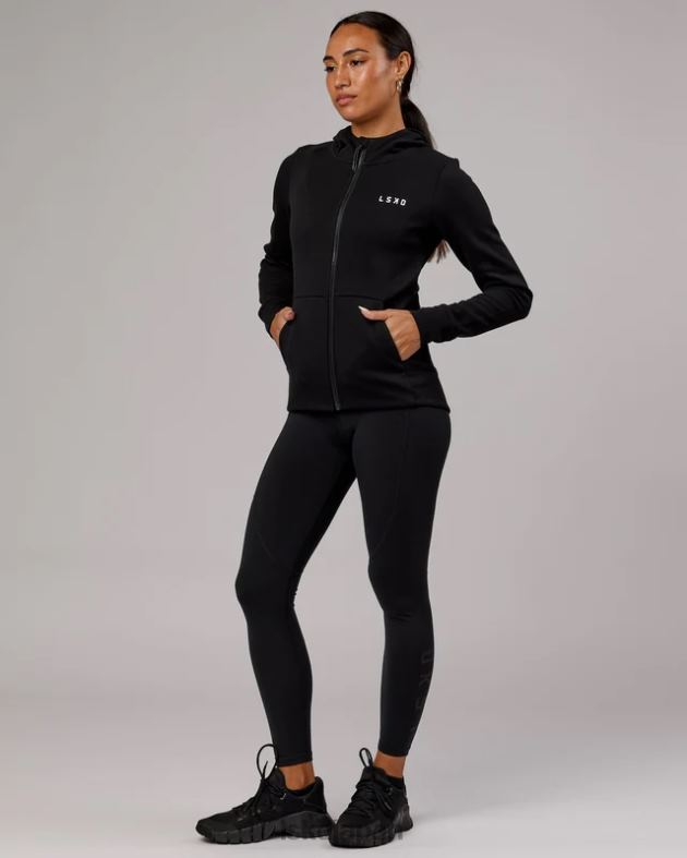 アスリート フォージドフリース ジップスルー パーカー - ブラック LSKD 女性 衣服 082HP341