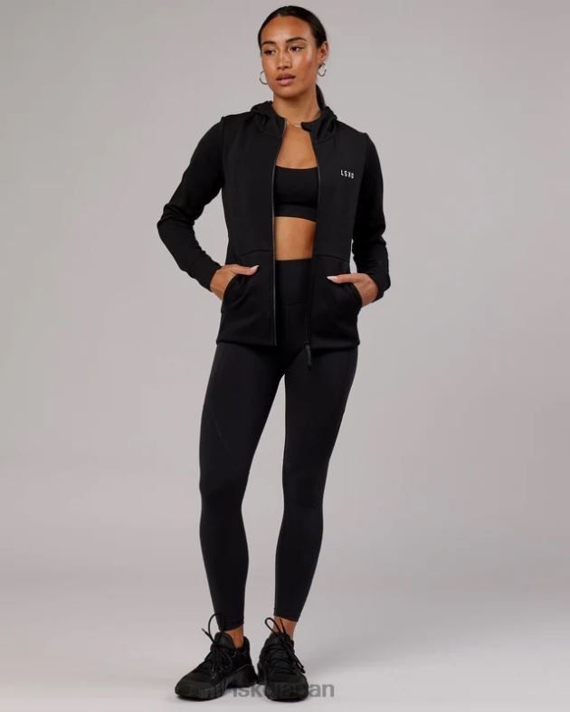 アスリート フォージドフリース ジップスルー パーカー - ブラック LSKD 女性 衣服 082HP341