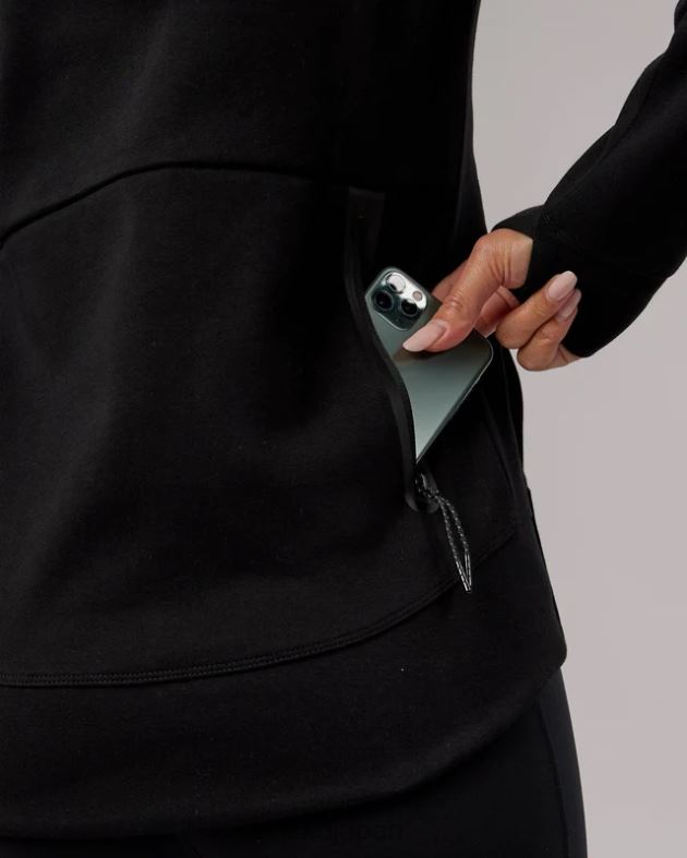 アスリート フォージドフリース ジップスルー パーカー - ブラック LSKD 女性 衣服 082HP341