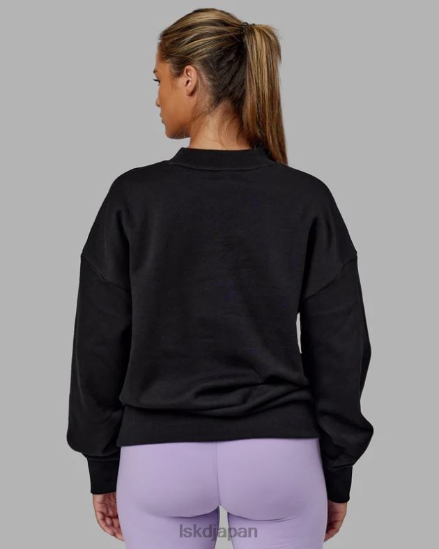 ヘリテージ セーター オーバーサイズ - ブラックペールライラック LSKD ユニセックス 衣服 082HP345