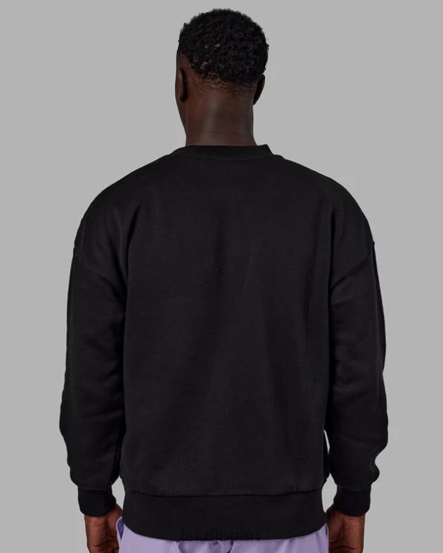 ヘリテージ セーター オーバーサイズ - ブラックペールライラック LSKD ユニセックス 衣服 082HP345