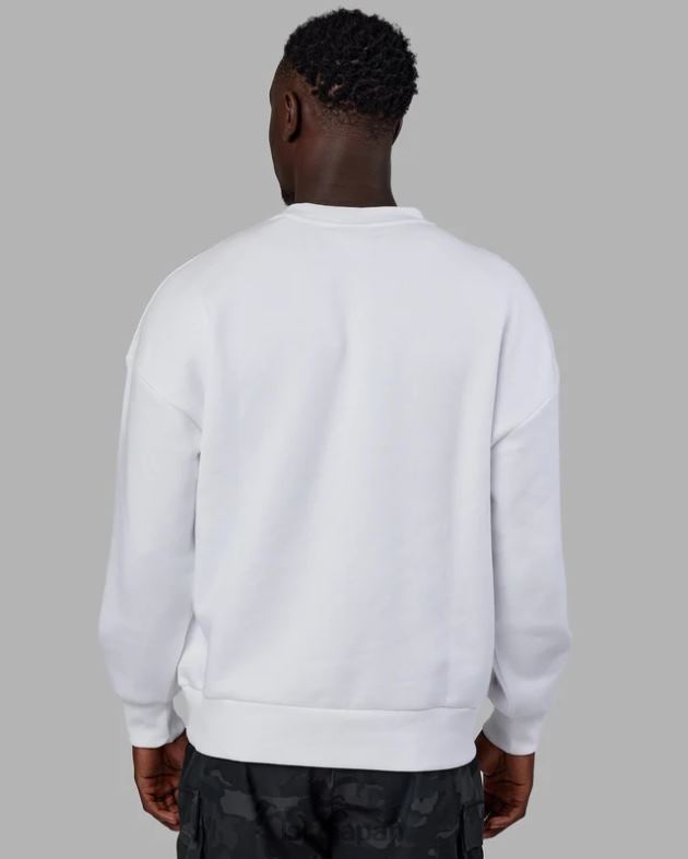 ヘリテージ セーター オーバーサイズ - ホワイトブルー LSKD ユニセックス 衣服 082HP346