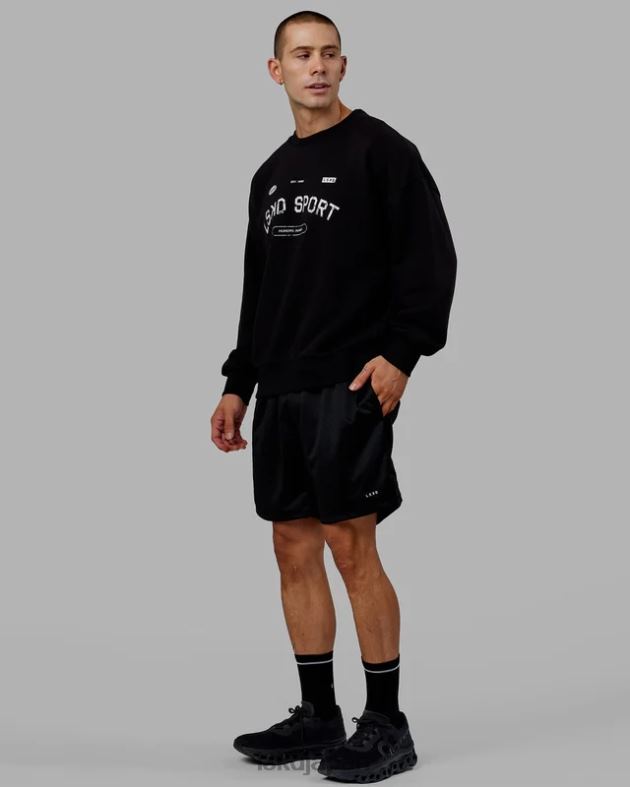 フリースローセーターオーバーサイズ - ブラック LSKD ユニセックス 衣服 082HP350