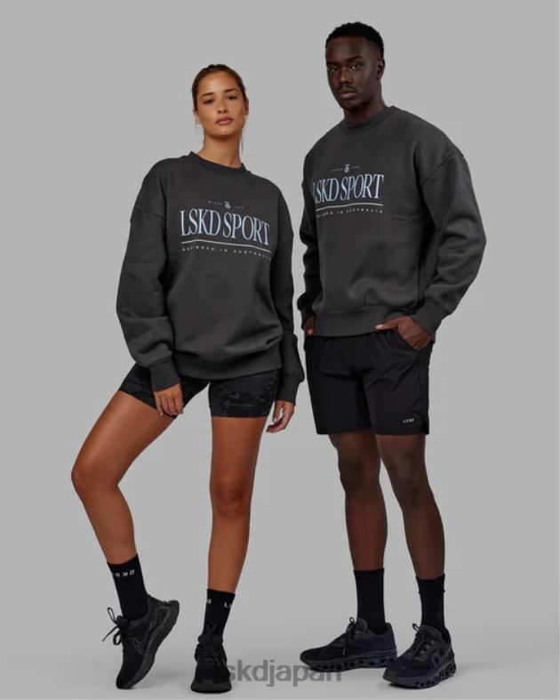 ヘリテージ セーター オーバーサイズ - アスファルト ウィンドサーファー LSKD ユニセックス 衣服 082HP354