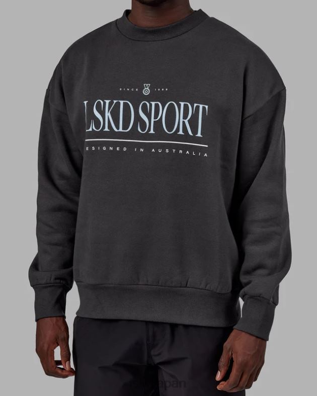 ヘリテージ セーター オーバーサイズ - アスファルト ウィンドサーファー LSKD ユニセックス 衣服 082HP354