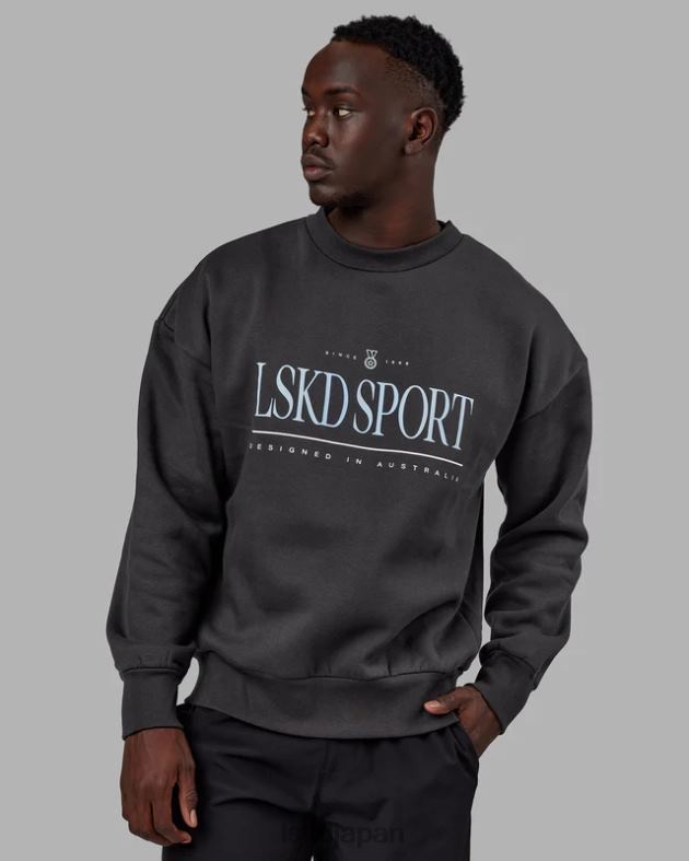 ヘリテージ セーター オーバーサイズ - アスファルト ウィンドサーファー LSKD ユニセックス 衣服 082HP354