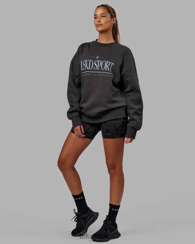 ヘリテージ セーター オーバーサイズ - アスファルト ウィンドサーファー LSKD ユニセックス 衣服 082HP354