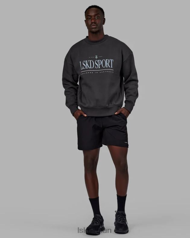 ヘリテージ セーター オーバーサイズ - アスファルト ウィンドサーファー LSKD ユニセックス 衣服 082HP354