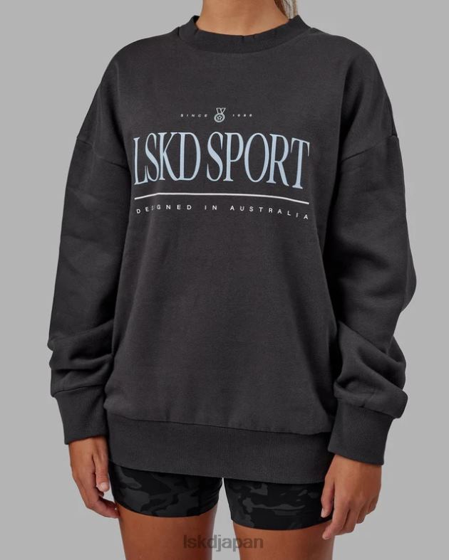 ヘリテージ セーター オーバーサイズ - アスファルト ウィンドサーファー LSKD ユニセックス 衣服 082HP354