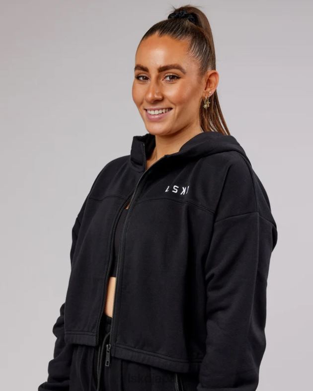 ブリッジジップスルーパーカー - ブラック LSKD 女性 衣服 082HP356