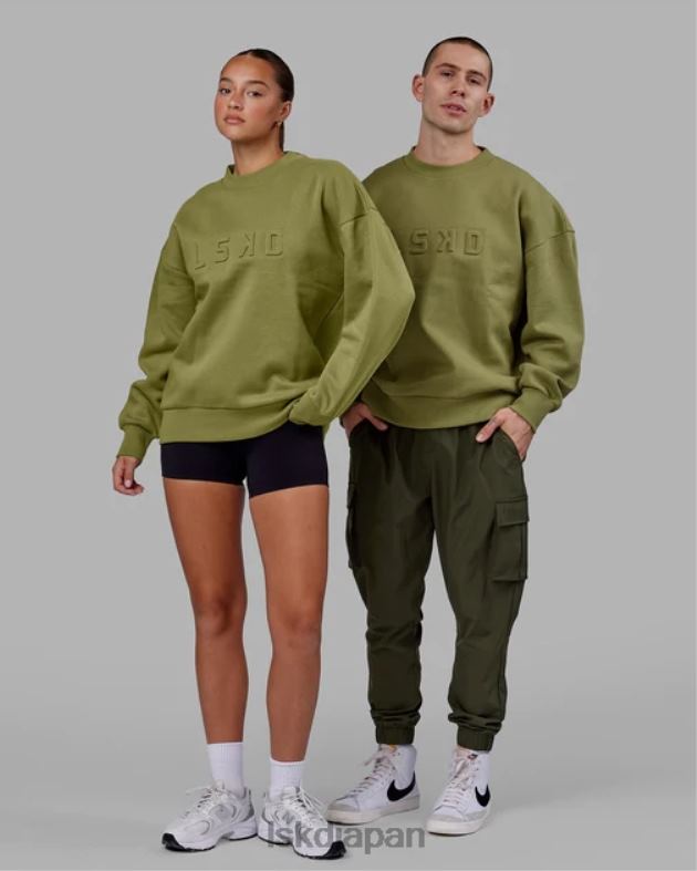 スタンプセーター オーバーサイズ - モスストーン LSKD ユニセックス 衣服 082HP361