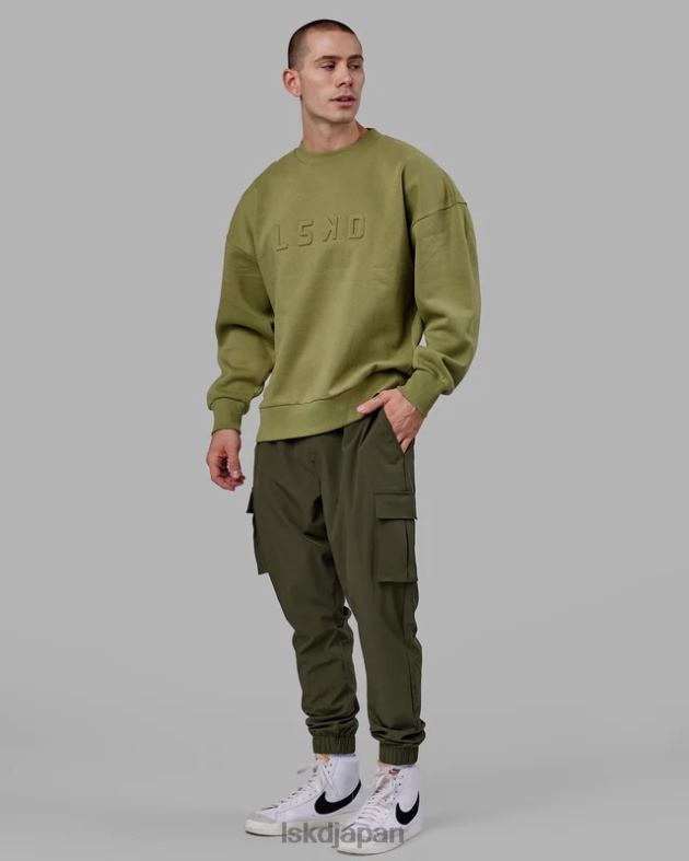 スタンプセーター オーバーサイズ - モスストーン LSKD ユニセックス 衣服 082HP361