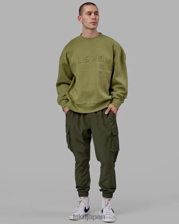 スタンプセーター オーバーサイズ - モスストーン LSKD ユニセックス 衣服 082HP361