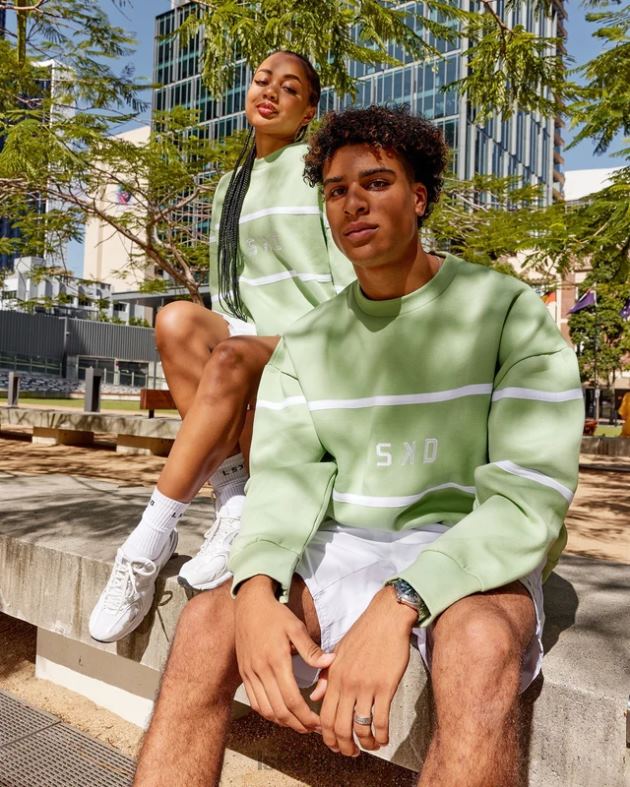 パラレルセーターオーバーサイズ - グリーンイチジク LSKD ユニセックス 衣服 082HP362