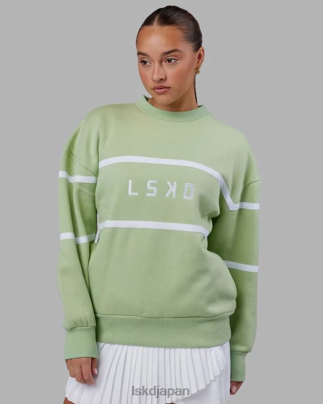 パラレルセーターオーバーサイズ - グリーンイチジク LSKD ユニセックス 衣服 082HP362