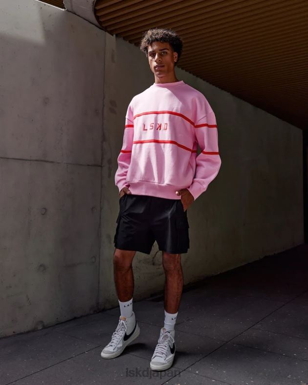 パラレルセーターオーバーサイズ - ピンクフロスティング LSKD ユニセックス 衣服 082HP366