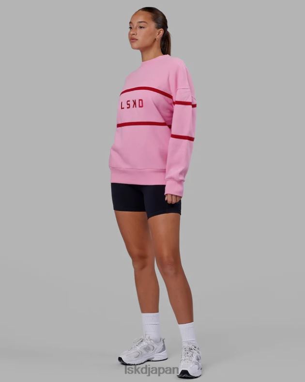 パラレルセーターオーバーサイズ - ピンクフロスティング LSKD ユニセックス 衣服 082HP366