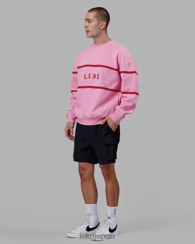 パラレルセーターオーバーサイズ - ピンクフロスティング LSKD ユニセックス 衣服 082HP366