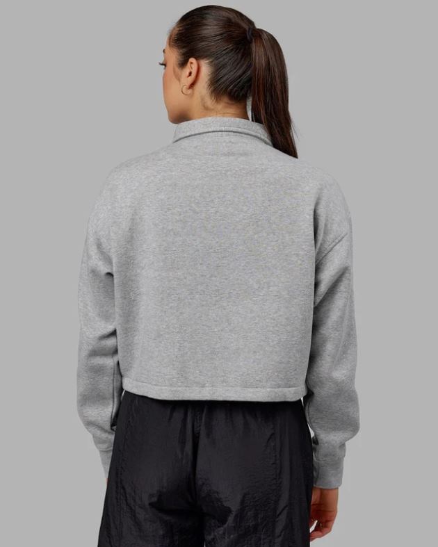 オフコートセーター - グレーメランジ LSKD 女性 衣服 082HP367