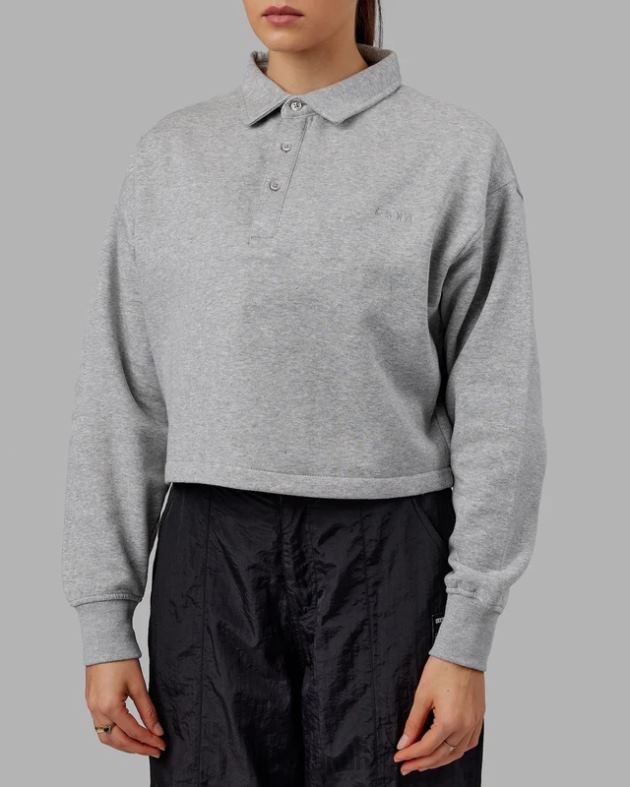 オフコートセーター - グレーメランジ LSKD 女性 衣服 082HP367