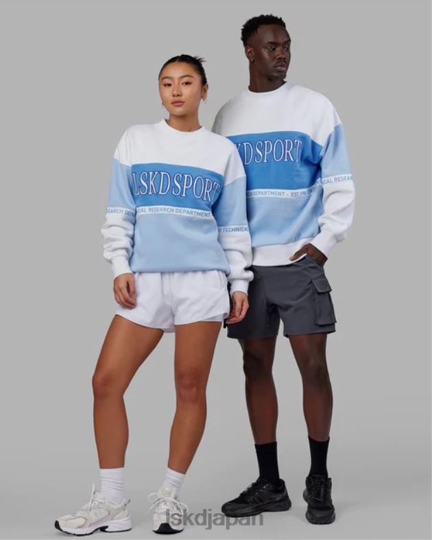 スポルティフ セーター オーバーサイズ - ウィンドサーファー アジュール ブルー LSKD ユニセックス 衣服 082HP369