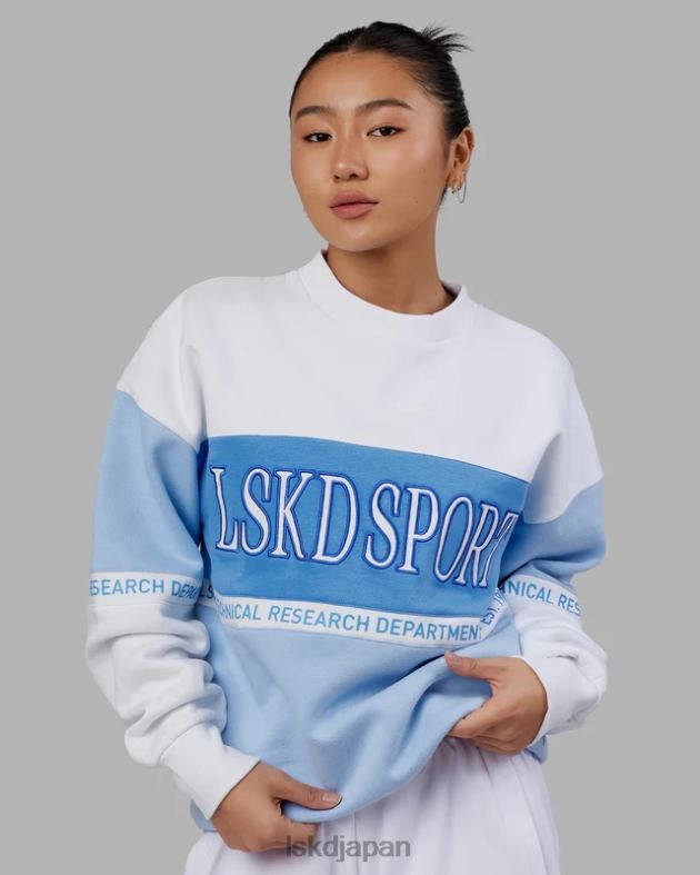 スポルティフ セーター オーバーサイズ - ウィンドサーファー アジュール ブルー LSKD ユニセックス 衣服 082HP369