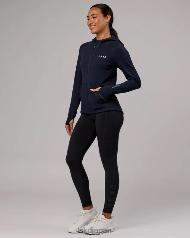 アスリート フォージドフリース ジップスルー パーカー - ダークネイビー LSKD 女性 衣服 082HP371