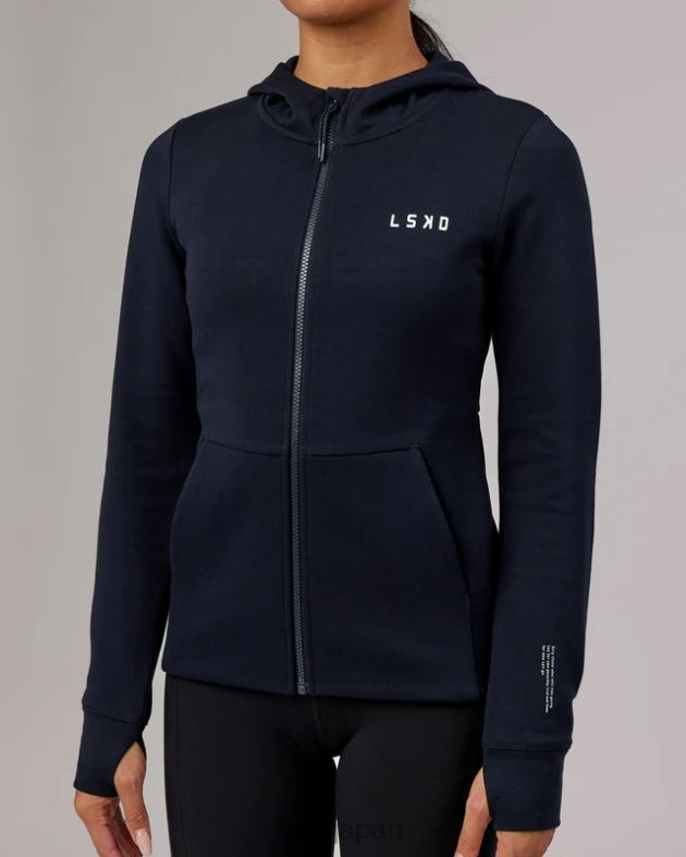 アスリート フォージドフリース ジップスルー パーカー - ダークネイビー LSKD 女性 衣服 082HP371