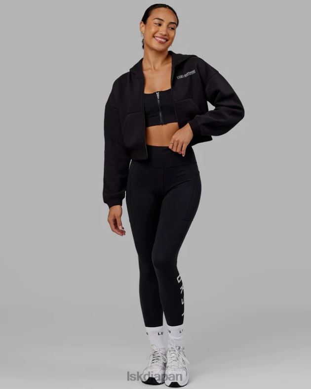 モーションクロップドパーカー - ブラック LSKD 女性 衣服 082HP376