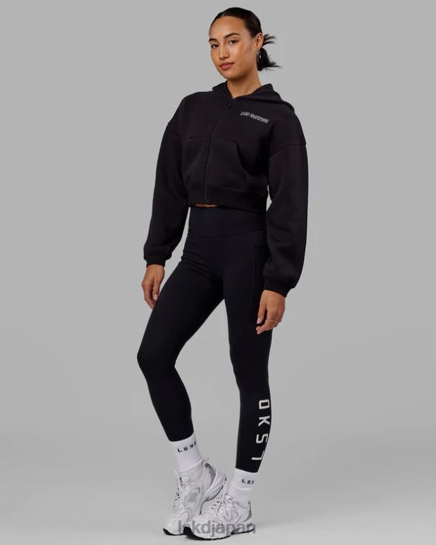 モーションクロップドパーカー - ブラック LSKD 女性 衣服 082HP376
