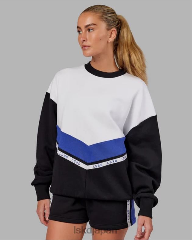 タイムアウト セーター オーバーサイズ - ブラックパワー コバルト LSKD ユニセックス 衣服 082HP378