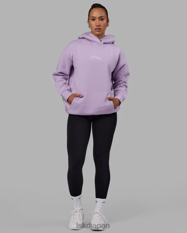 マッドハッピーパーカーオーバーサイズ - ペールライラック LSKD ユニセックス 衣服 082HP383