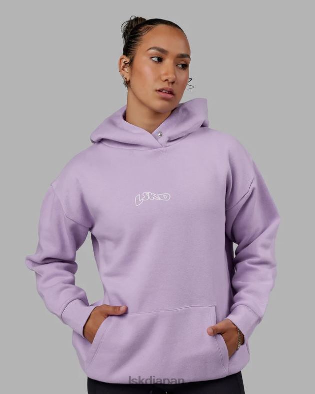 マッドハッピーパーカーオーバーサイズ - ペールライラック LSKD ユニセックス 衣服 082HP383