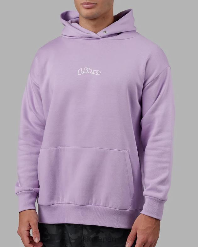 マッドハッピーパーカーオーバーサイズ - ペールライラック LSKD ユニセックス 衣服 082HP383