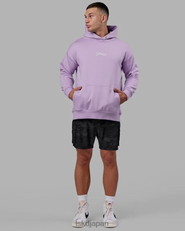 マッドハッピーパーカーオーバーサイズ - ペールライラック LSKD ユニセックス 衣服 082HP383