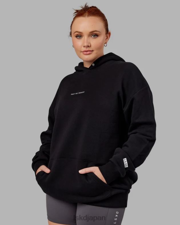 トラスト ザ プロセス パーカー オーバーサイズ - ブラック LSKD ユニセックス 衣服 082HP391
