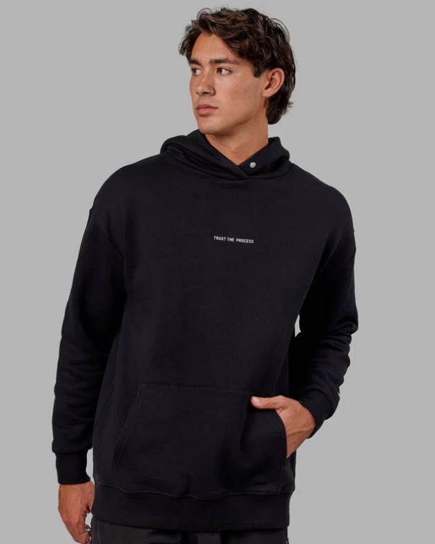 トラスト ザ プロセス パーカー オーバーサイズ - ブラック LSKD ユニセックス 衣服 082HP391