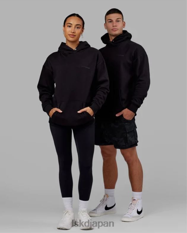 モーション パーカー オーバーサイズ - ブラックブラック LSKD ユニセックス 衣服 082HP392